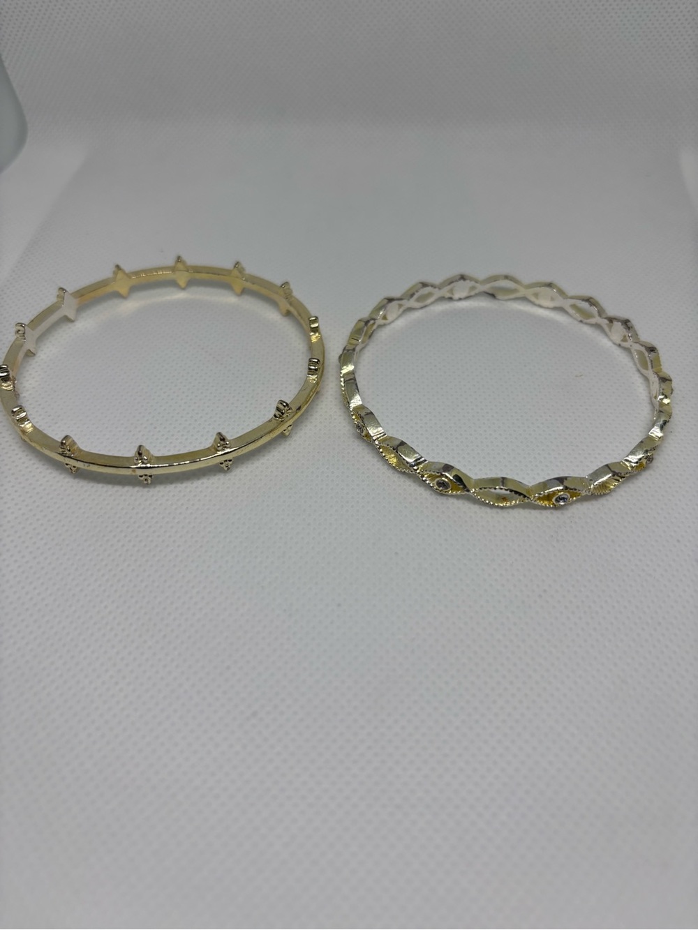 Anne Klein Gold-Tone Spiked and Twisted Bangle Set